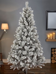 Premier Decorations Ltd Green Snowy Snow Tipped Fir 7ft Christmas Tree - Image 1 of 4