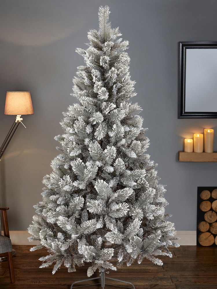 Premier Decorations Ltd Green Snowy Snow Tipped Fir 7ft Christmas Tree - Image 1 of 4