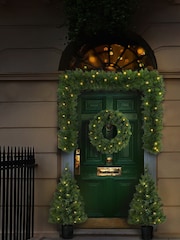 Premier Decorations Ltd Christmas Pre-lit Artificial Christmas Door Set Includes, Trees, Garland & Wreath - Image 3 of 3