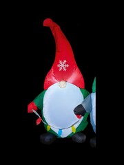 Premier Decorations Ltd Outdoor 1.8m Lit Christmas Inflatable Trio of Gnomes - Image 2 of 2