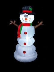 Premier Decorations Ltd White Outdoor 1.8m Lit Christmas Inflatable Sherbert The Snowman - Image 1 of 2