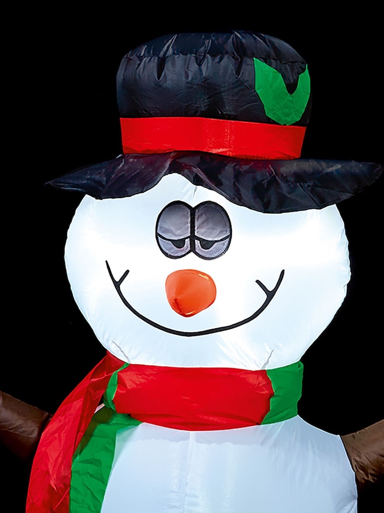 Premier Decorations Ltd White Outdoor 1.8m Lit Christmas Inflatable Sherbert The Snowman - Image 2 of 2