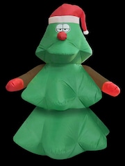 Premier Decorations Ltd Green Premier Decorations Ltd Outdoor 6ft Lit Inflatable Norbert the Christmas Tree - Image 1 of 1