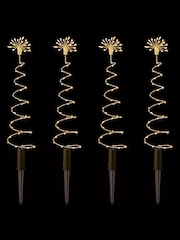 Premier Decorations Ltd 4 Piece 30cm Silver Tree Pin Wire with 200 Warm White LEDs - Image 2 of 3