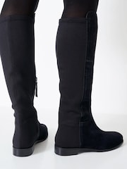 Crew Clothing Company Black Over The Knee Boots - Image 1 of 2