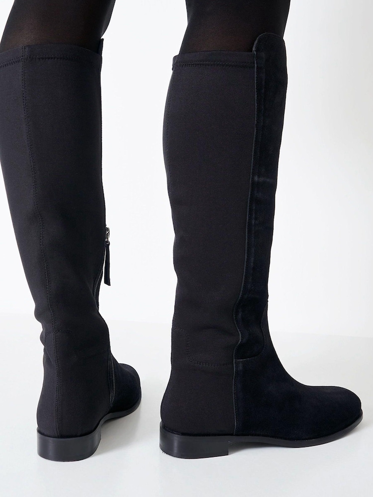 Crew Clothing Company Black Over The Knee Boots - Image 1 of 2