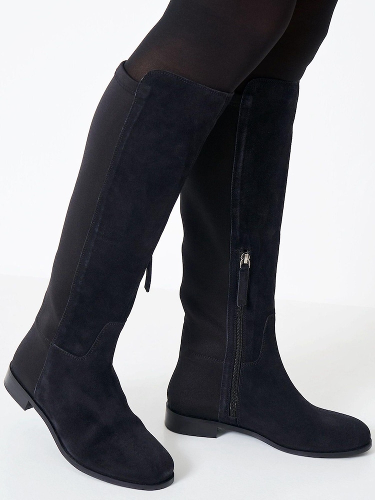 Crew Clothing Company Black Over The Knee Boots - Image 2 of 2