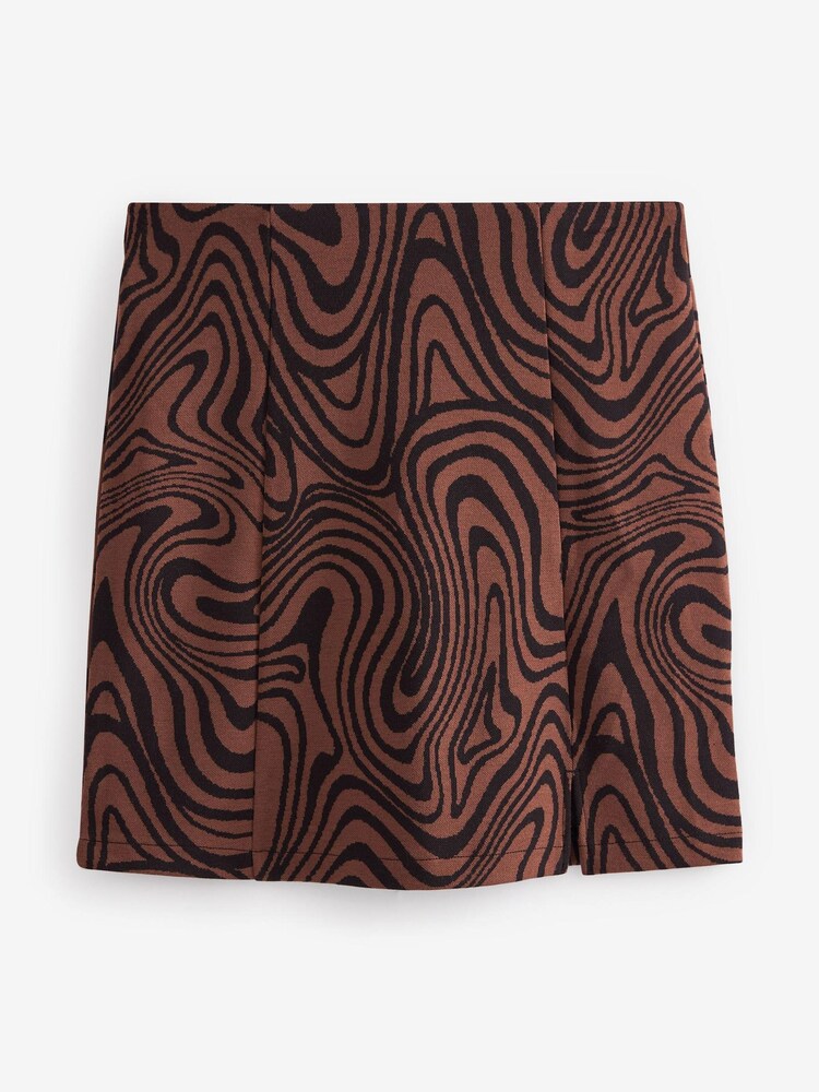 Chocolate Brown Marble Swirl Next A-Line Mini Skirt - Image 2 of 6