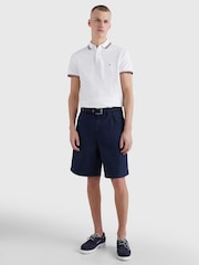 Tommy Hilfiger White Slim Fit Organic Cotton Polo Shirt - Image 1 of 4