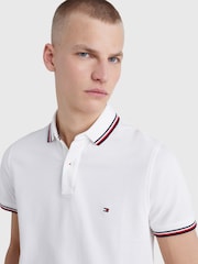 Tommy Hilfiger White Slim Fit Organic Cotton Polo Shirt - Image 3 of 4