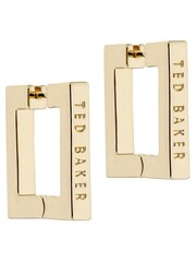Ted Baker Gold Tone Saadiey Large Square Hinge Earrings - Image 1 of 3