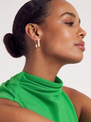 Ted Baker Gold Tone Saadiey Large Square Hinge Earrings - Image 3 of 3