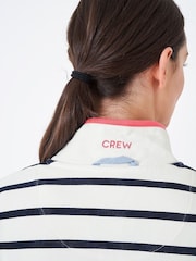 Crew Clothing White Padstow Pique 100% Cotton Sweatshirt - Image 4 of 5