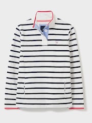 Crew Clothing White Padstow Pique 100% Cotton Sweatshirt - Image 5 of 5