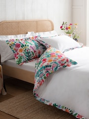 Lucy Tiffney Multi Floral Ruffle 180 Thread Count Duvet Cover and Pillowcase Set - Image 4 of 6