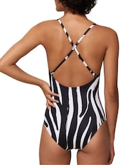 Triumph Black Zebra Print Padded Swimsuit - Image 2 of 4