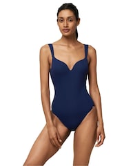 Blau - Triumph Summer Glow Wattierter Badeanzug mit Bügeln - Bild 1 von 4
