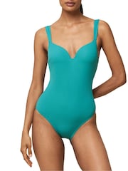 Grün - Triumph Summer Glow Wattierter Badeanzug mit Bügeln - Bild 1 von 3