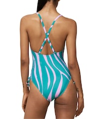 Triumph Green Padded Plunge Swimsuit - Image 2 of 4