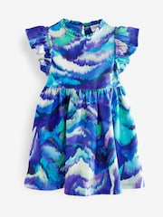 Blau - Ponte-Kleid mit Rüschen (3 Monate -7 Jahre) - Bild 1 von 2