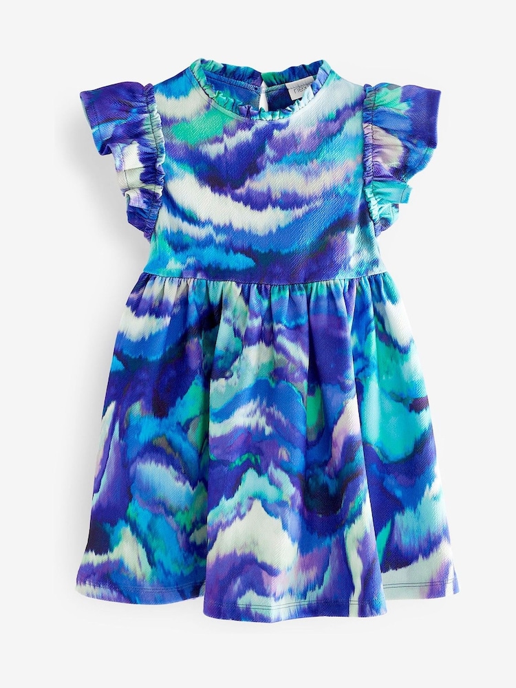 Blau - Ponte-Kleid mit Rüschen (3 Monate -7 Jahre) - Bild 1 von 2