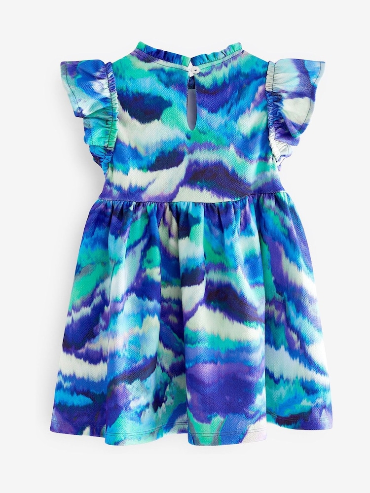 Blau - Ponte-Kleid mit Rüschen (3 Monate -7 Jahre) - Bild 2 von 2