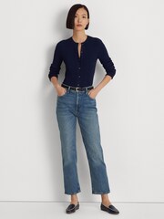 Lauren Ralph Lauren High Rise Straight Ankle Fit Jeans - Image 1 of 8