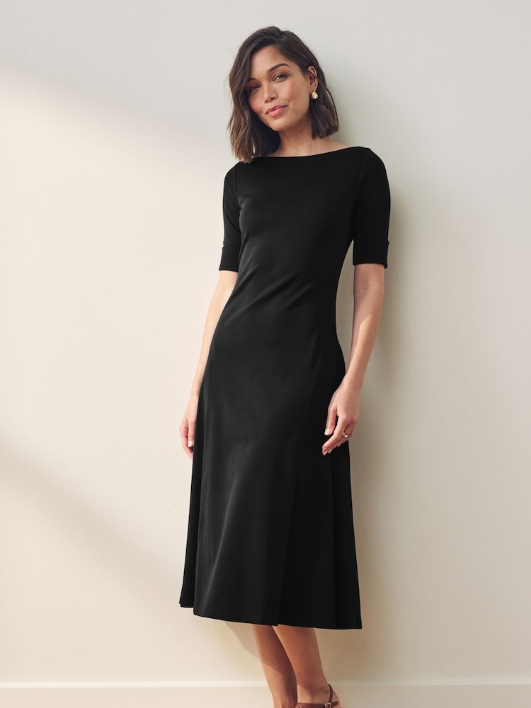 Lauren Ralph Lauren Navy Patterned Munzie Dress - Image 1 of 7 Lauren Ralph Lauren Navy Patterned Munzie Dress - Image 1 of 7