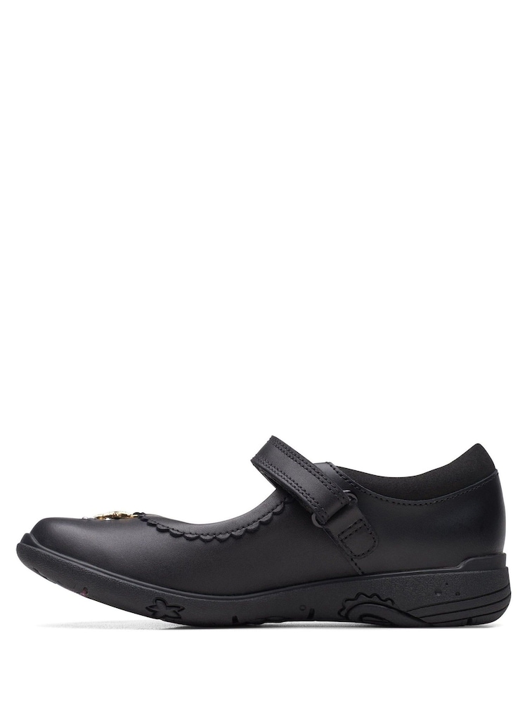 Negro - Zapatos de niño de cuero Multi Fit Relda de Clarks - Imagen 2 de 7
