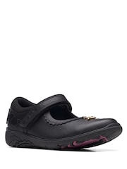 Negro - Zapatos de niño de cuero Multi Fit Relda de Clarks - Imagen 3 de 7