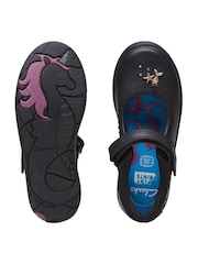 Negro - Zapatos de niño de cuero Multi Fit Relda de Clarks - Imagen 5 de 7