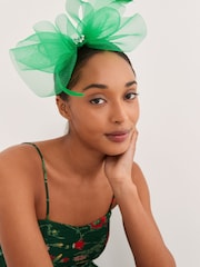 Green Fascinator Headband - Image 1 of 4