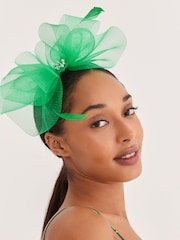 Green Fascinator Headband - Image 2 of 4