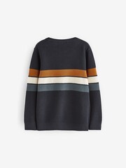 Black/Tan Crew Jumper (3-16yrs) - Image 2 of 3