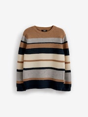 Tan/Ecru Crew Jumper (3-16yrs) - Image 1 of 2