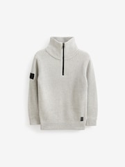 Grau - Allzweck-Pullover mit Reißverschluss (3 – 16 Jahre) - Bild 1 von 3