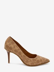 Coach Waverly Leather Pointed Court Shoes - Image 1 of 4