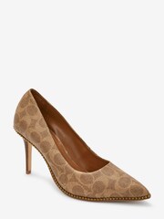Coach Waverly Leather Pointed Court Shoes - Image 2 of 4