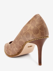 Coach Waverly Leather Pointed Court Shoes - Image 4 of 4