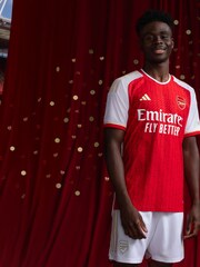 adidas Red Blank Football Arsenal FC Stadium 23/24 Home Shirt - Image 1 of 11
