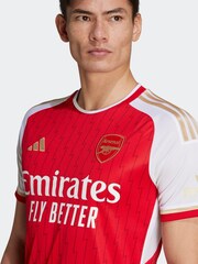 adidas Red Blank Football Arsenal FC Stadium 23/24 Home Shirt - Image 7 of 11