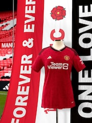 adidas červené futbalové tričko Manchester United 23/24 Domov - Obrázok 6 z 9