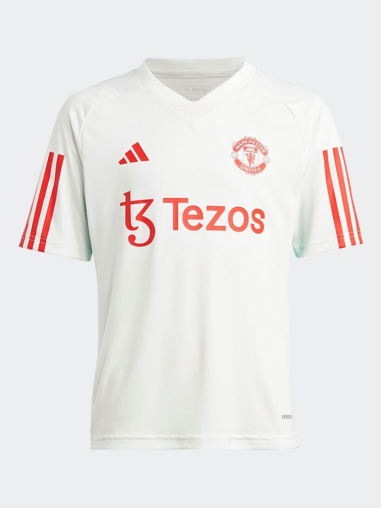 adidas White Manchester United Tiro 23 Training Kids Jersey - Image 1 of 5