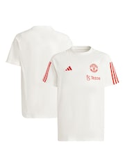 adidas White Manchester United Tiro 23 Training Kids T-Shirt - Image 1 of 4