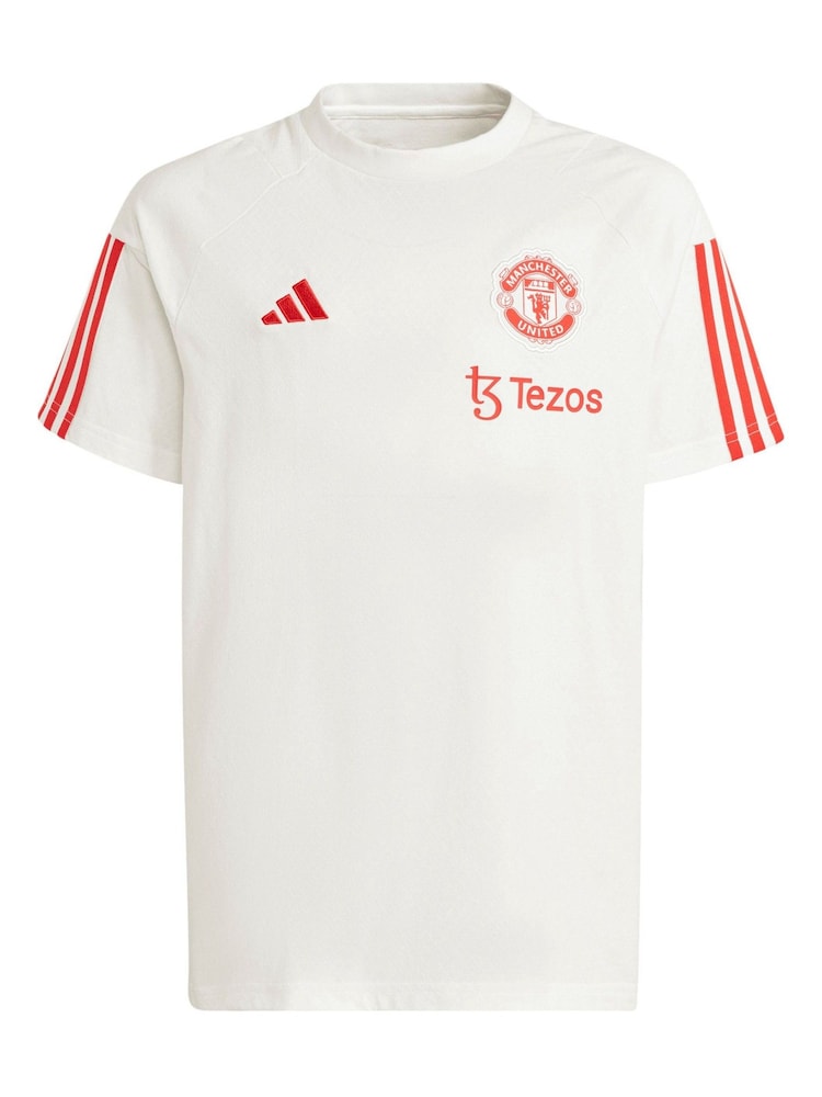 adidas White Manchester United Tiro 23 Training Kids T-Shirt - Image 2 of 4