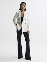 Reiss Black Ellie Mesh Sling Back Court Shoes - Image 2 of 6