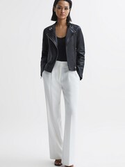 Reiss Tortoise Emery Tortoiseshell Double Strap Heels - Image 2 of 5