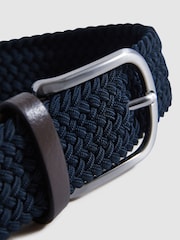 Reiss Navy Elmont Woven Belt - Image 4 of 4