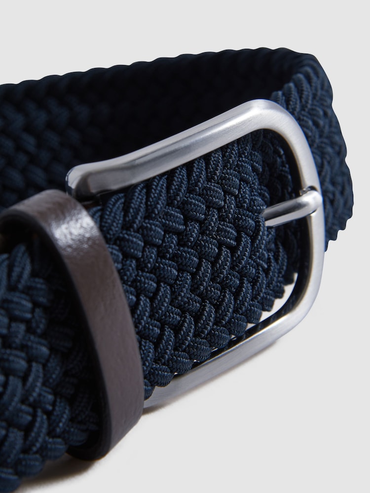 Reiss Navy Elmont Woven Belt - Image 4 of 4