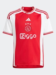 adidas Red White Football Shirt - Image 2 of 6